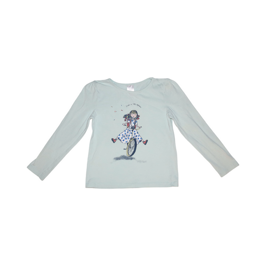 Långärmad T-shirt från Palomino - Storlek 122 - Ljusgrön (Multi)