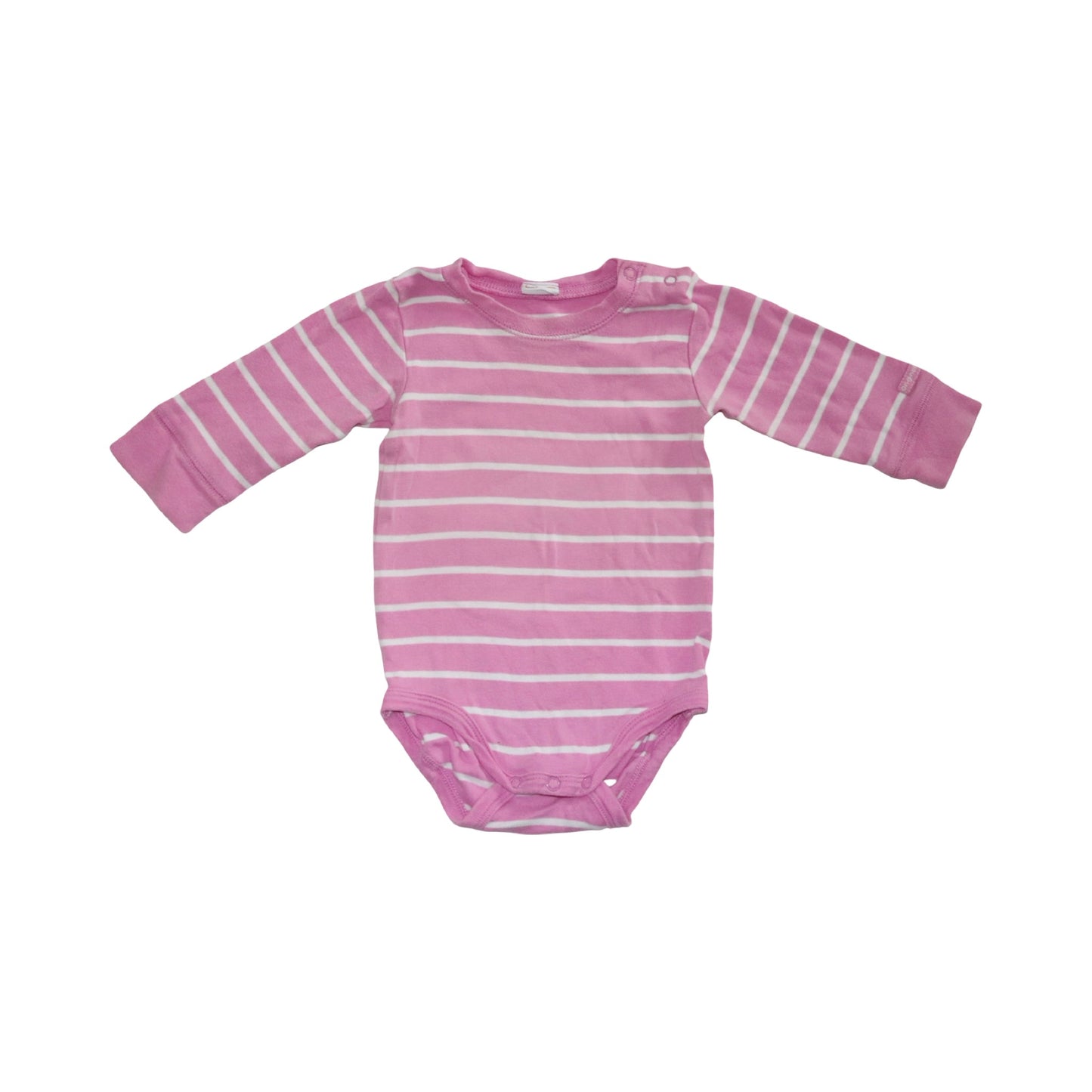 Långärmad Body från LINDEX - Storlek 74 - Rosa & Vit