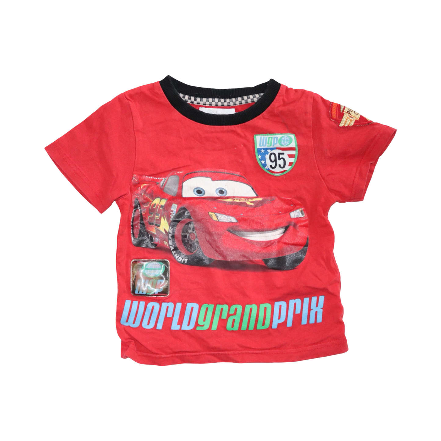 Kortärmad T-shirt från DISNEY - Storlek 98 - Röd (Multi)