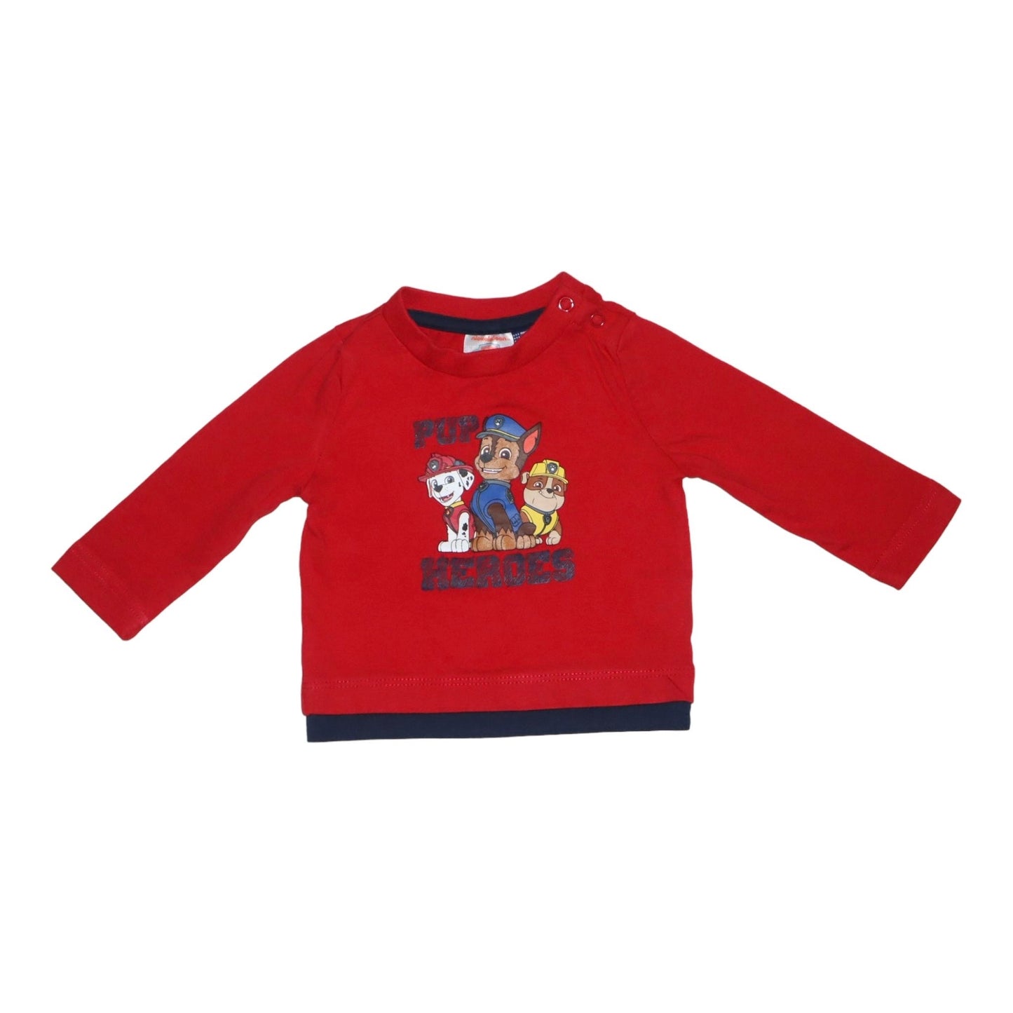 Tröja & Långärmad T-shirt Matchande Set från PAW PATROL - Storlek 56/62 - Mörkblå & Röd