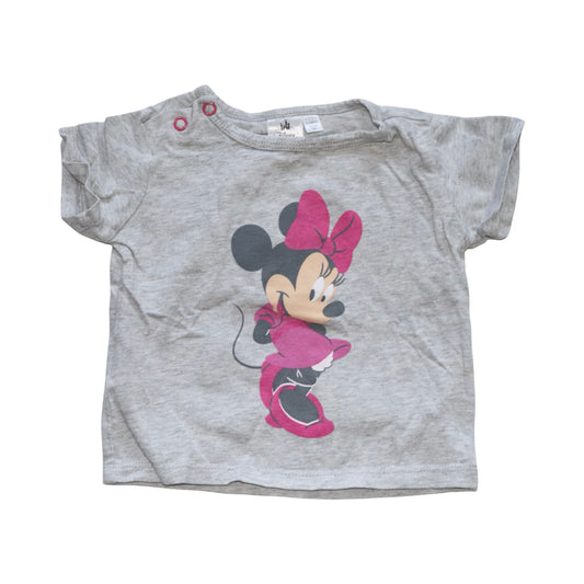 KortärmadT-shirt från Disney - Storlek 68/74 - Ljusgrå & Rosa (Multi)