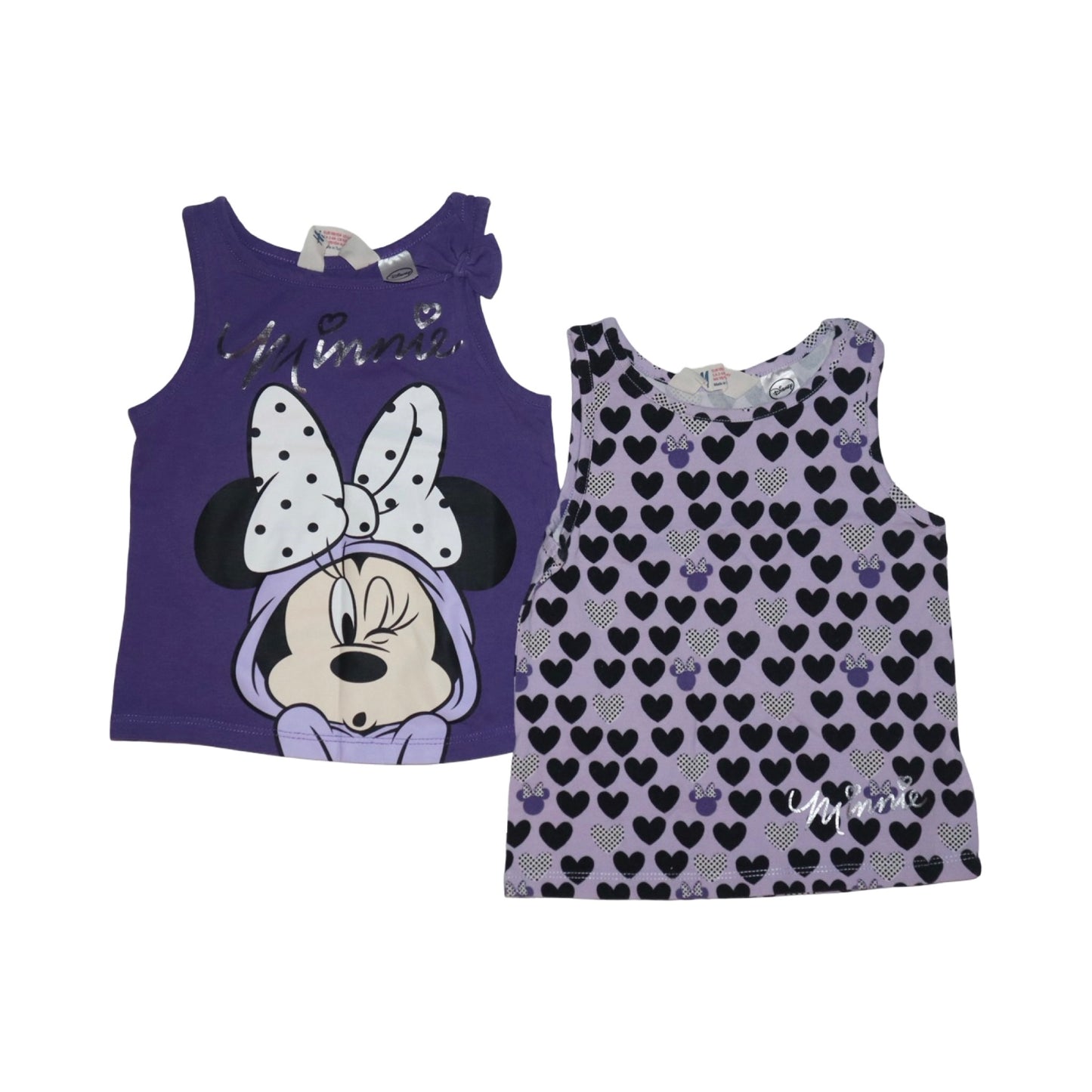 Linne (2 Pack) från H&M & DISNEY - Storlek 98/104 - Lila & Vit (Multi)