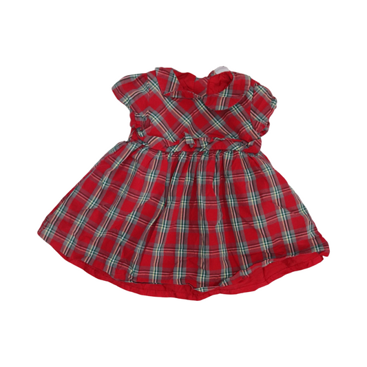 Kortärmad Klänning från FIX - Storlek 74 - Röd (Multi)