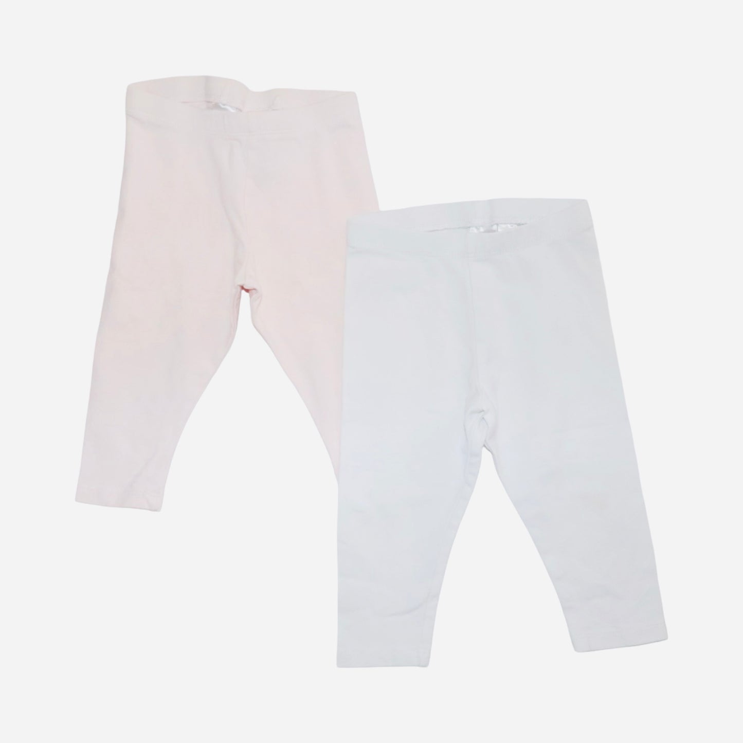 Leggings Byxor (2 Pack) från H&M - Storlek 74 - Ljusrosa & Vit