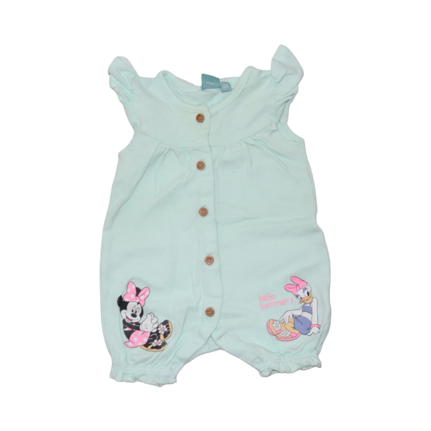 Byxdress/ Romper (2 Pack) från DISNEY - Storlek 68 - Vit & Ljusgrön (Multi)