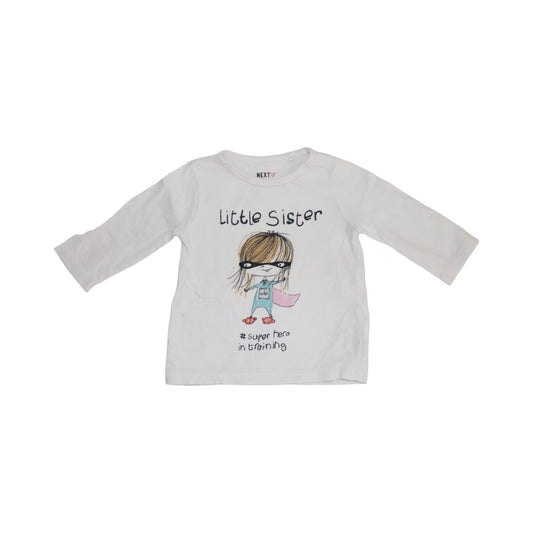 Långärmad T-shirt från next - Storlek 68 - Vit (Multi)