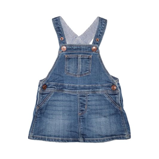Jeans Klänning med Hängslen från H&M - Storlek 68 - Blå