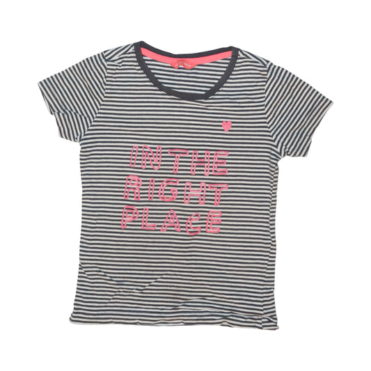 Kortärmad T-shirt från HEMA - Storlek 110/116 - Vit & Svart (Multi)