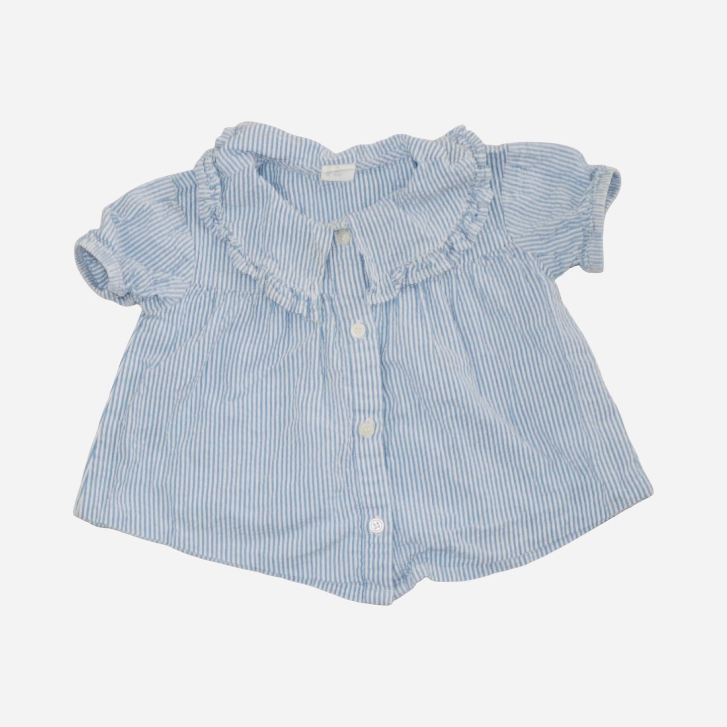 Kortärmad Blus & Shorts Matchande Set från H&M - Storlek 68 - Blå & Vit