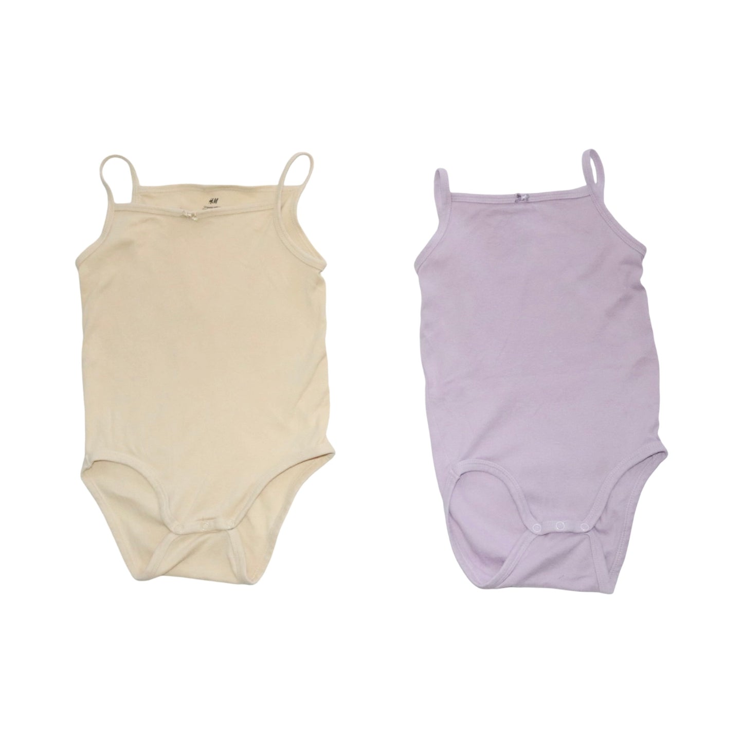 Linne Body (4 Pack) från H&M - Storlek 86 - Ljusblå & Gul (Multi)
