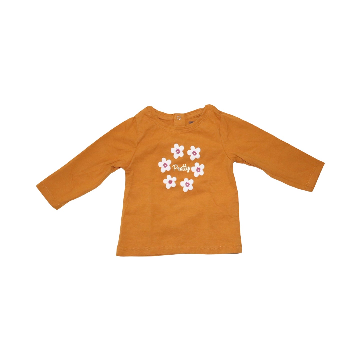 Långärmad T-shirt (4 Pack) från ORCHESTRA - Storlek 74 -  Rosa & Gul (Multi)