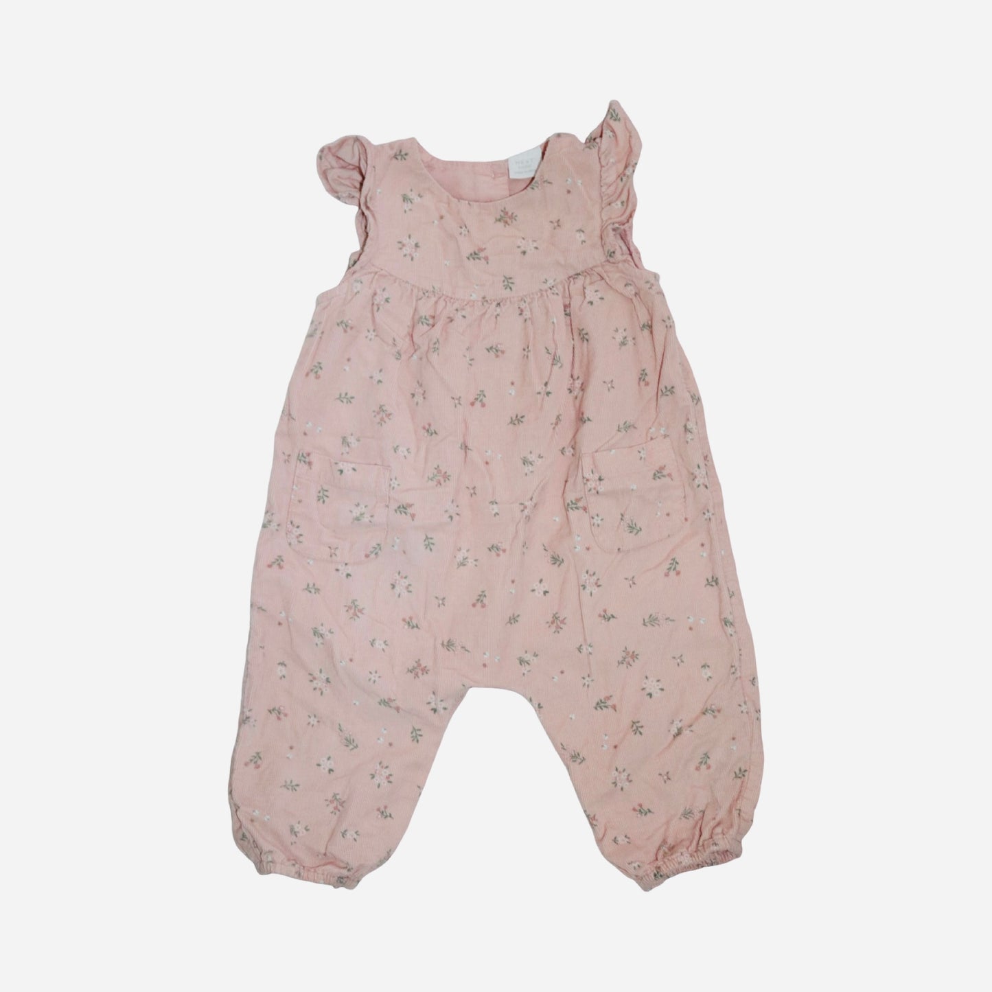 Kortärmad Byxdress/ Jumpsuit från NEXT - Storlek 74 - Ljusrosa (Multi)