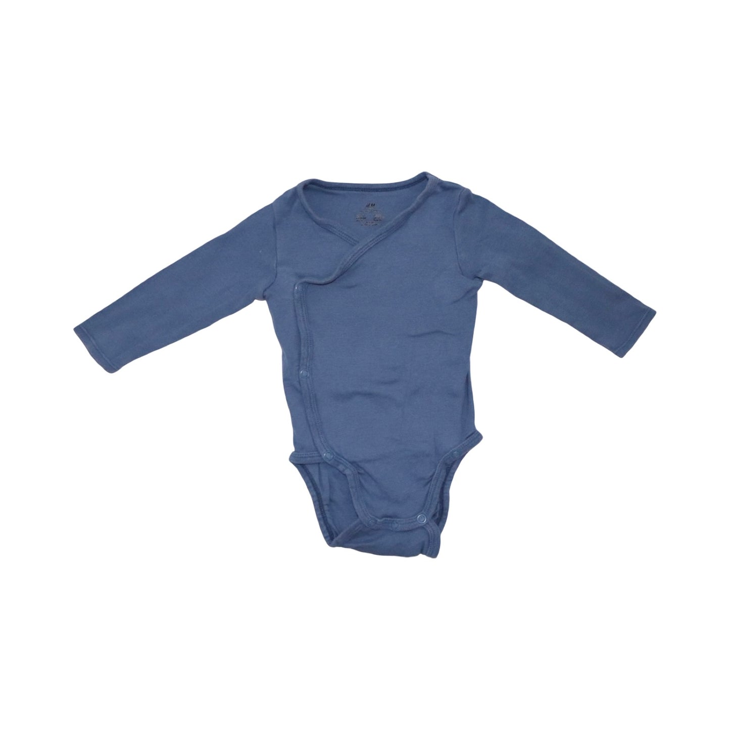 Långärmad Body & Byxor Matchande Set från H&M & BABY - Storlek 68 - Blå & Vit (Multi)