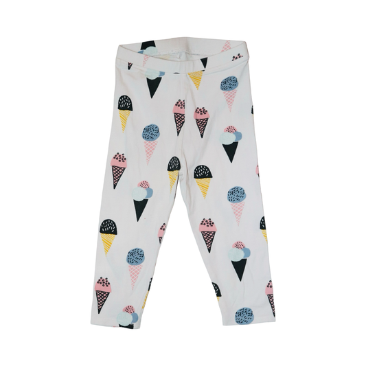 Leggings Byxor från ÅHLENS - Storlek 74/80 - Vit (Multi)