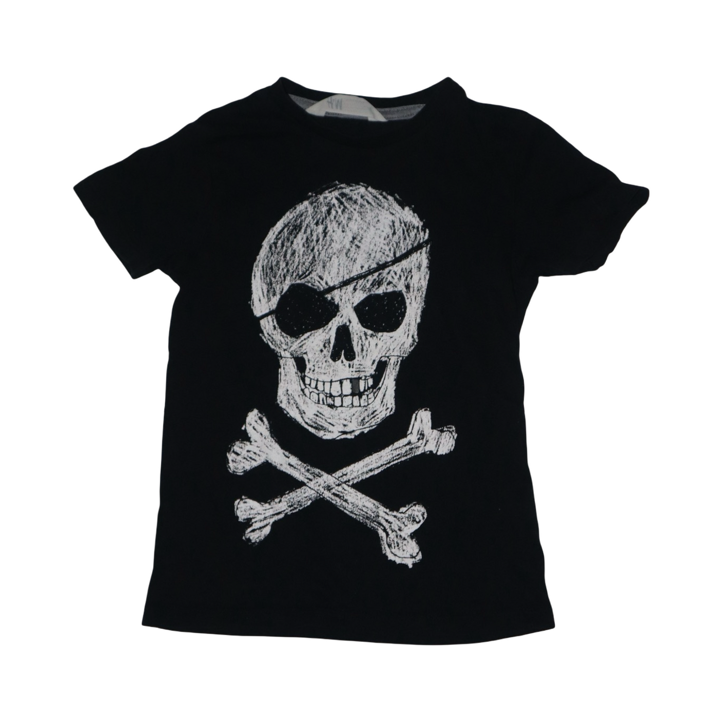 Kortärmad T-shirt från H&M - Storlek 98/104 - Svart & Vit