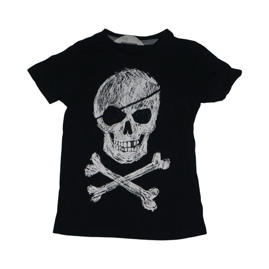 Kortärmad T-shirt från H&M - Storlek 98/104 - Svart & Vit