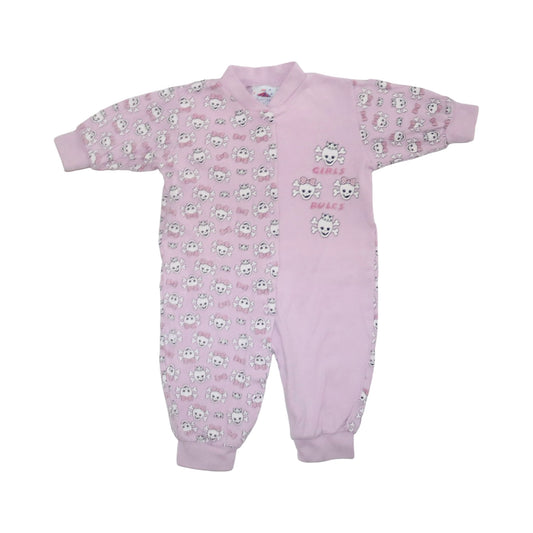 Långärmad Pyjamas från TEDDY CLUB - Storlek 62 - Ljuslila (Multi)