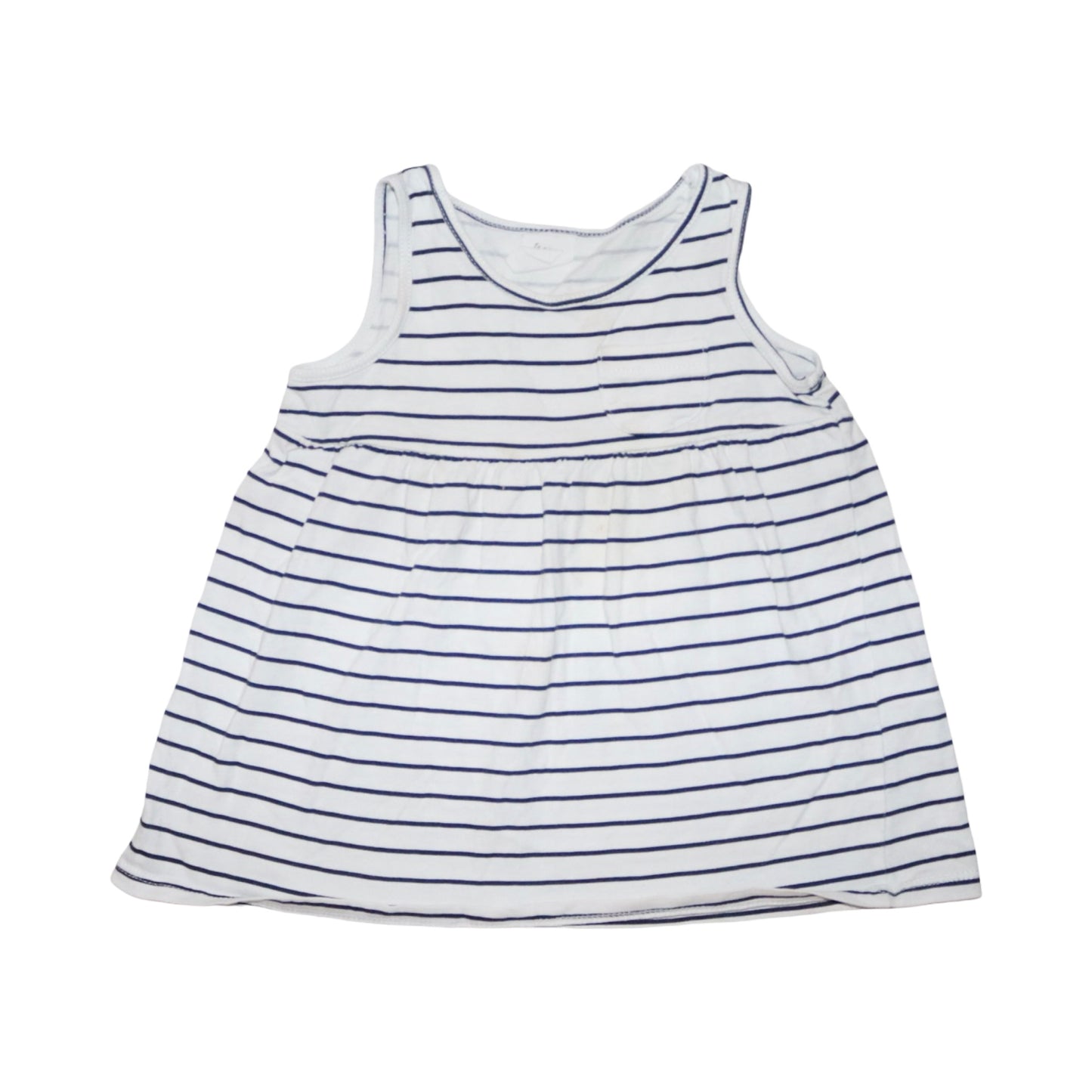 Linne Klänning från H&M - Storlek 68 - Vit & Svart