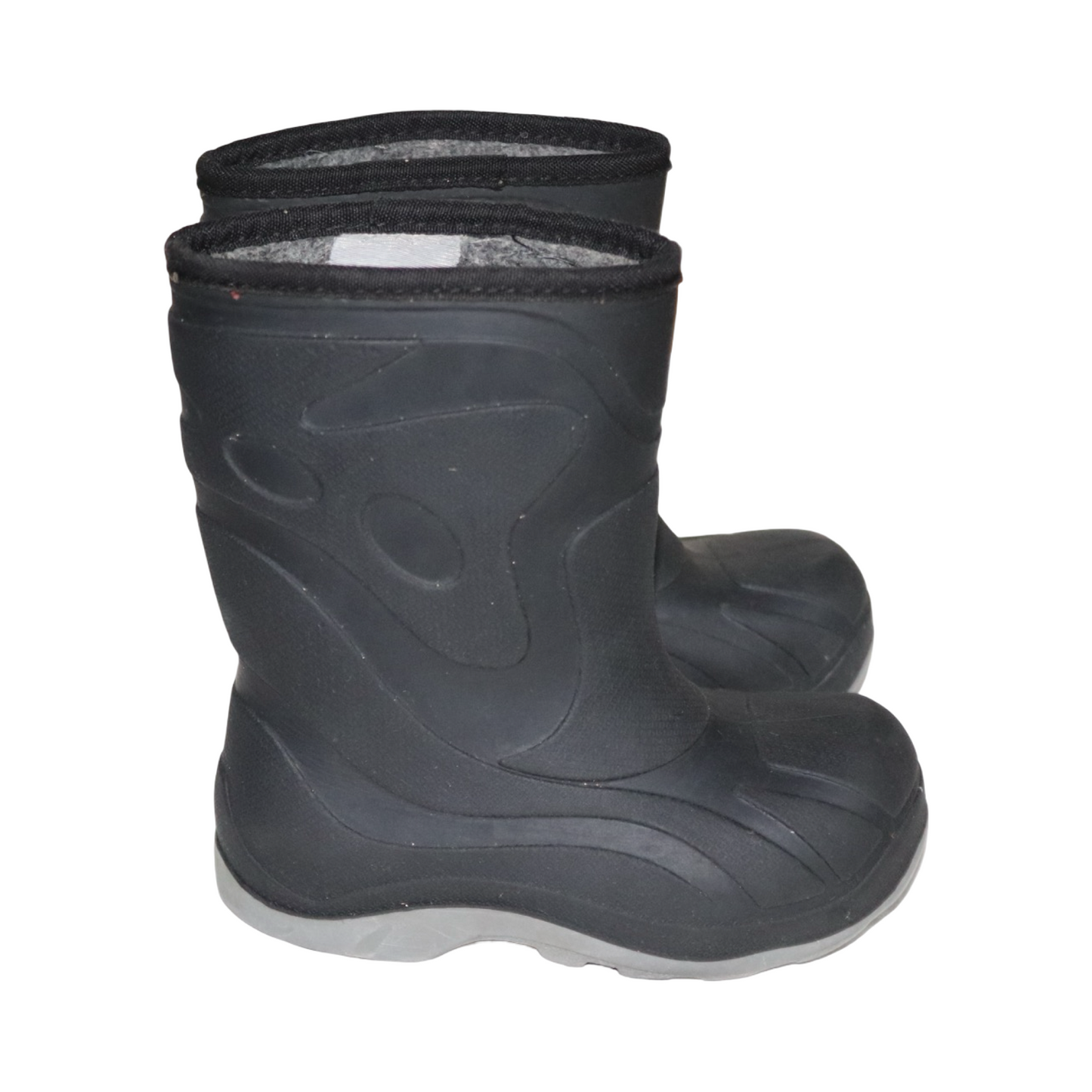 Fodrade Gummistövlar - Storlek 29 (Innermått 19cm) - Svart & Grå