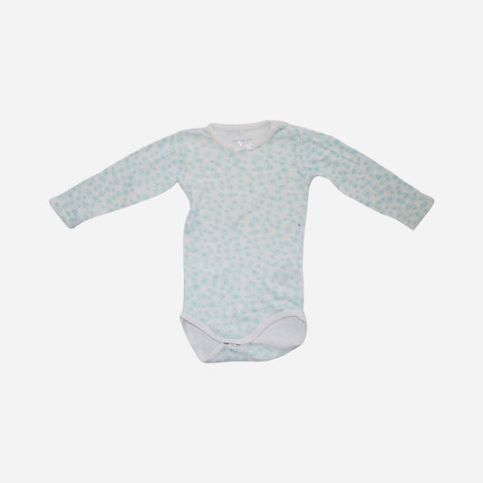 Långärmad Body från name it - Storlek 74 - Ljusgrön & Vit