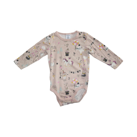 Långärmad Body från LINDEX - Storlek 68 - Ljusrosa (Multi)