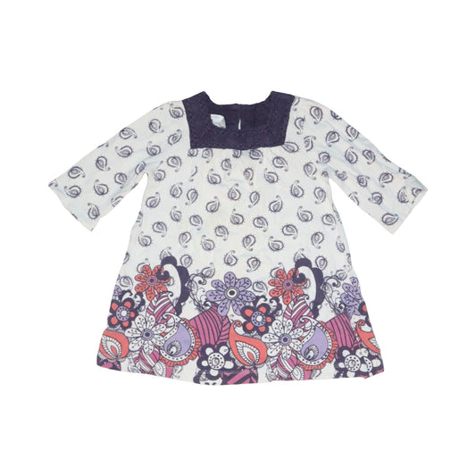 Långärmad Klänning från LINDEX - Storlek 92 - Vit (Multi)