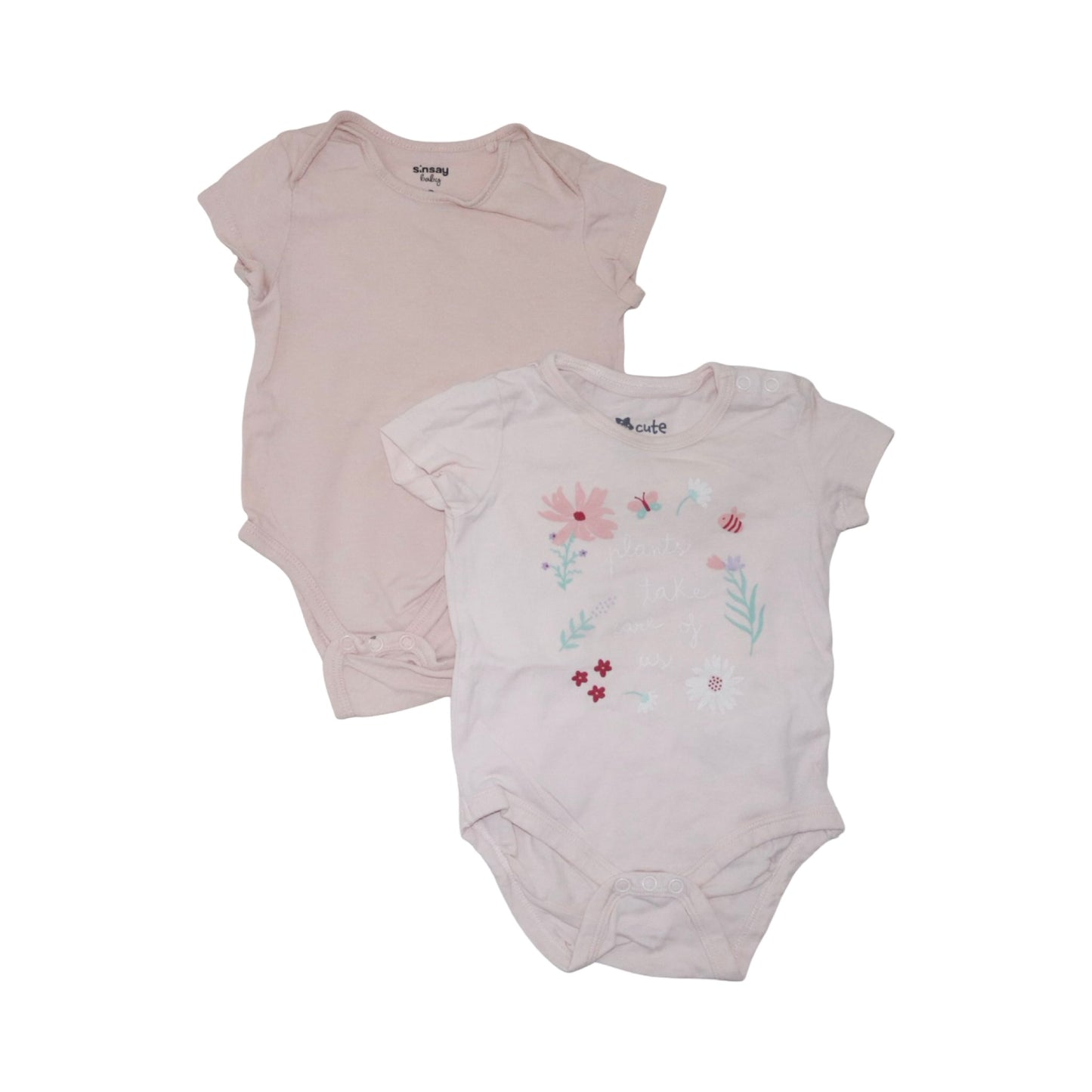 Kortärmad Body (2 Pack) från sinsay & So Cute - Storlek 68 - Ljusrosa (Multi)