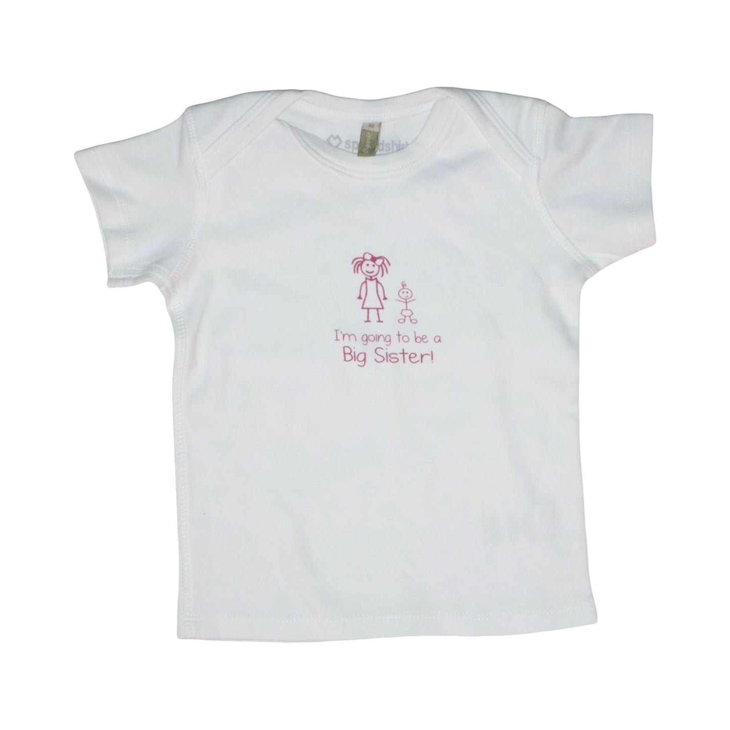 Kortärmad T-shirt från Spreedshirt - Storlek 80 - Vit