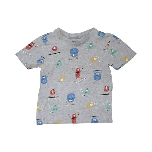 Kortärmad T-shirt från PRIMARK CARES - Storlek 104 - Grå (Multi)