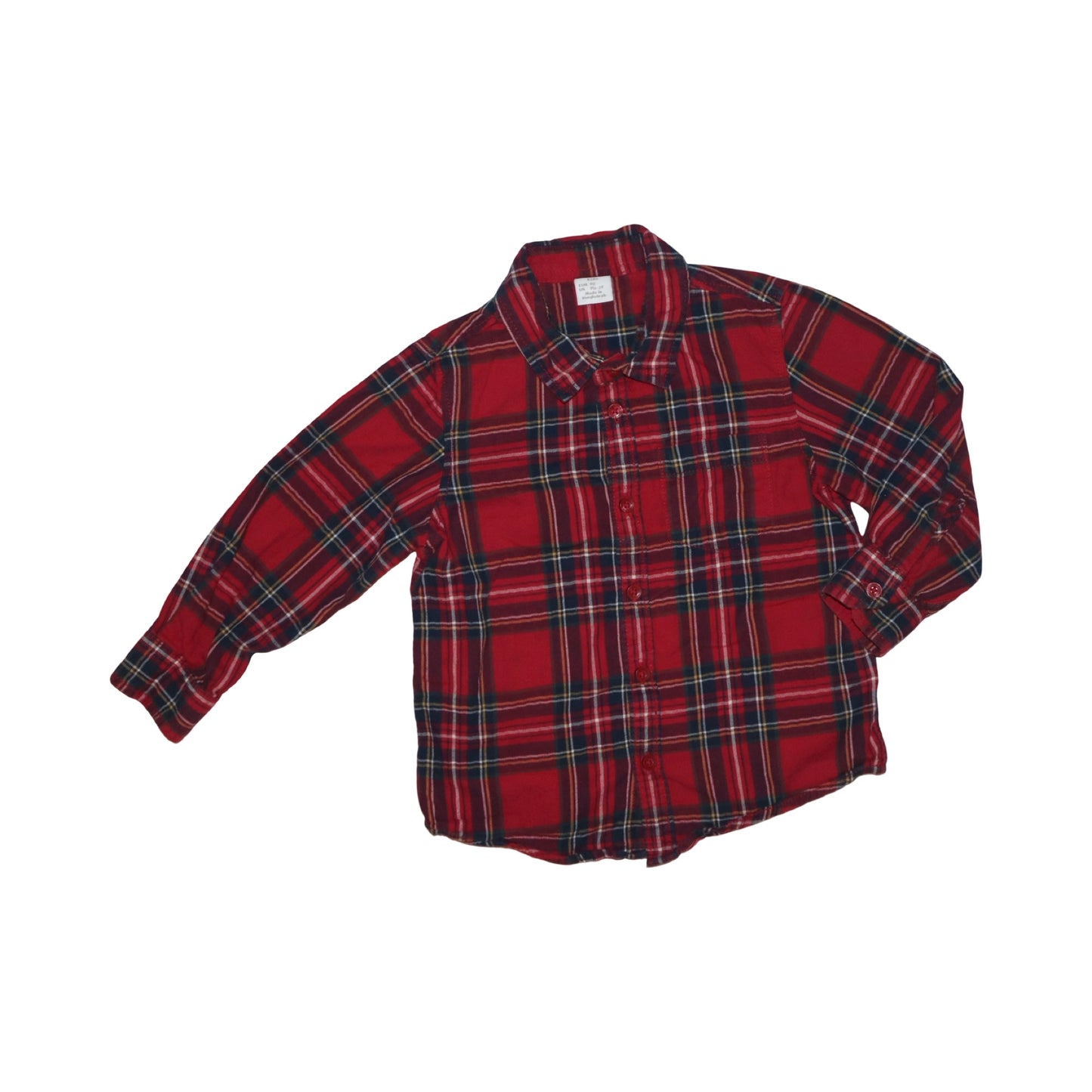 Långärmad Skjorta från LINDEX - Storlek 92 - Röd (Multi)