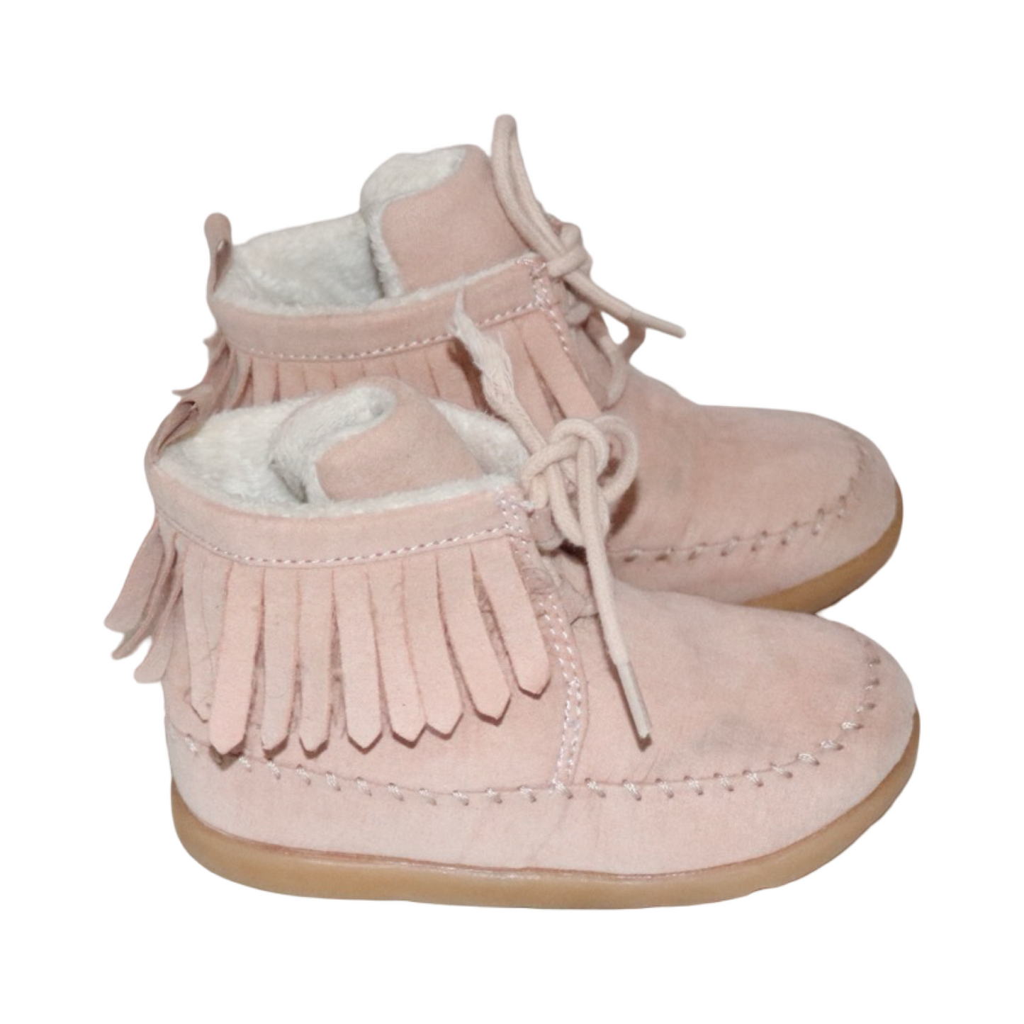 Fodrade Kängor från H&M - Storlek 24 (Innermått 15cm) - Ljusrosa