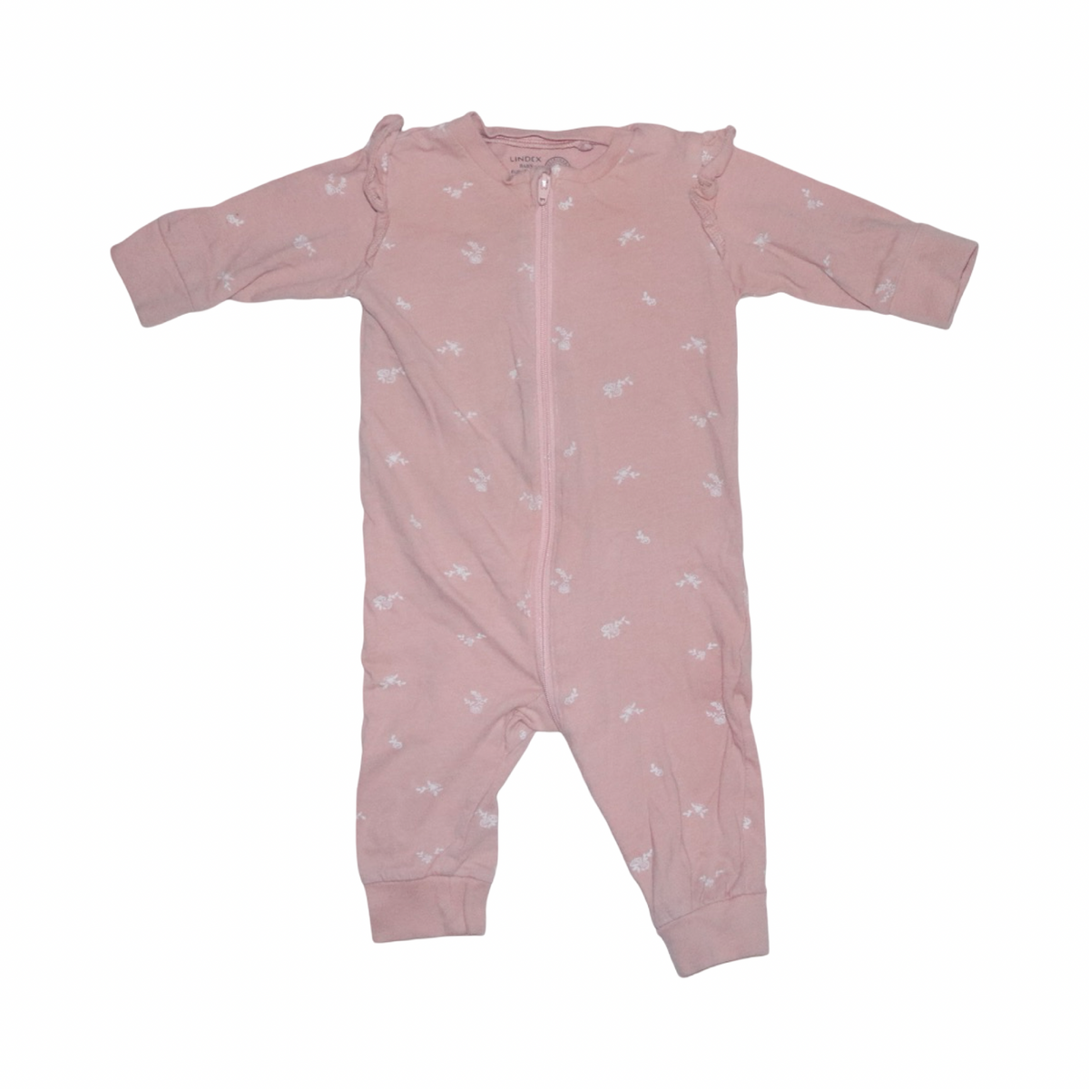 Långärmad Pyjamas från LINDEX - Storlek 62 - Rosa & Vit