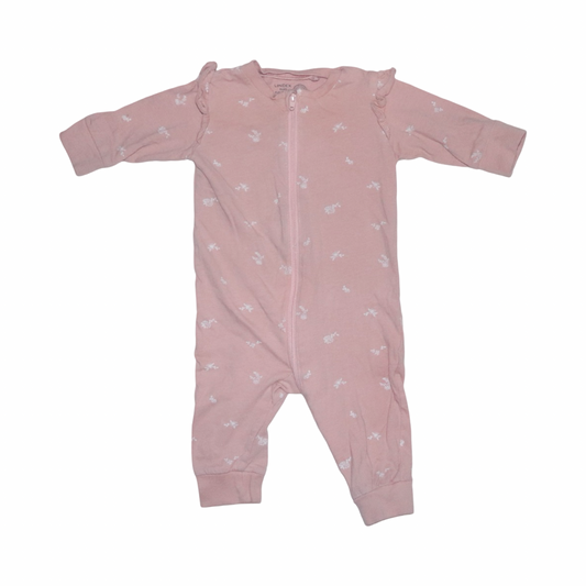 Långärmad Pyjamas från LINDEX - Storlek 62 - Rosa & Vit