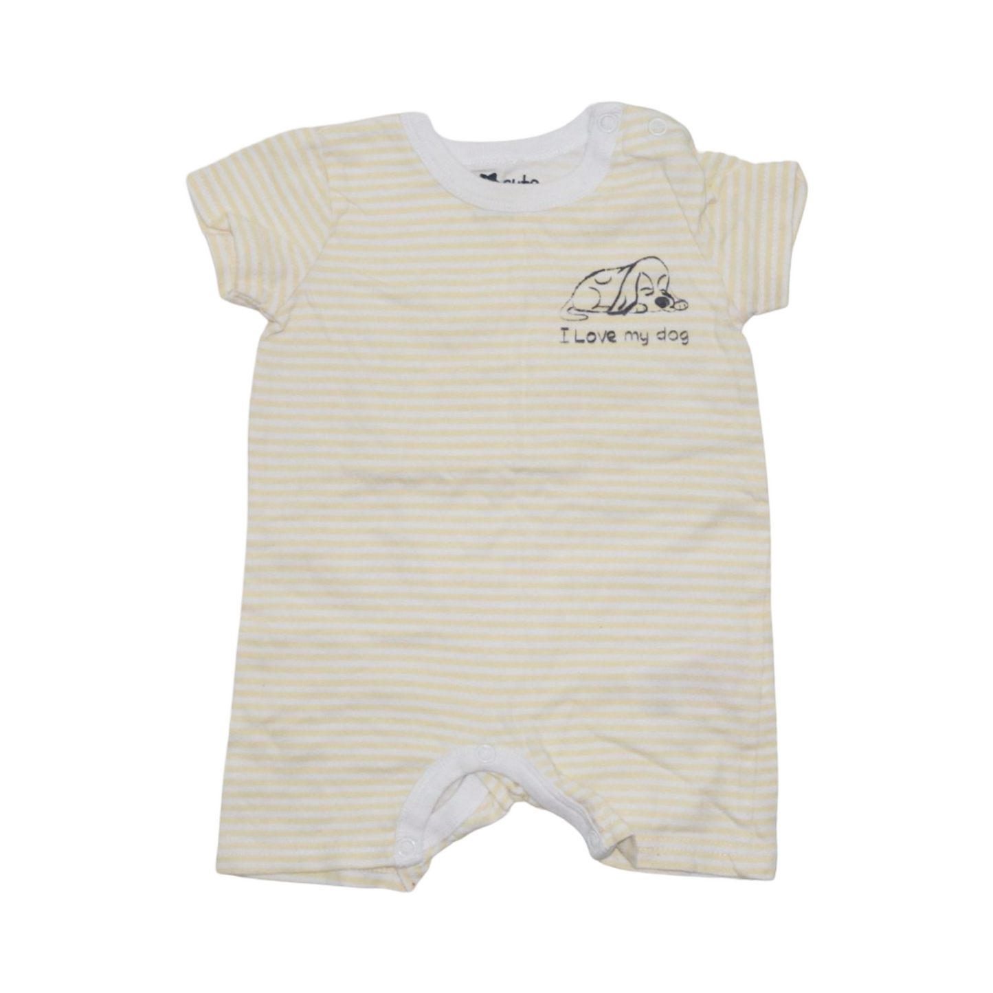 Kortärmad Pyjamas (2 Pack) från so cute - Storlek 68 - Grå & Ljusgul (Multi)