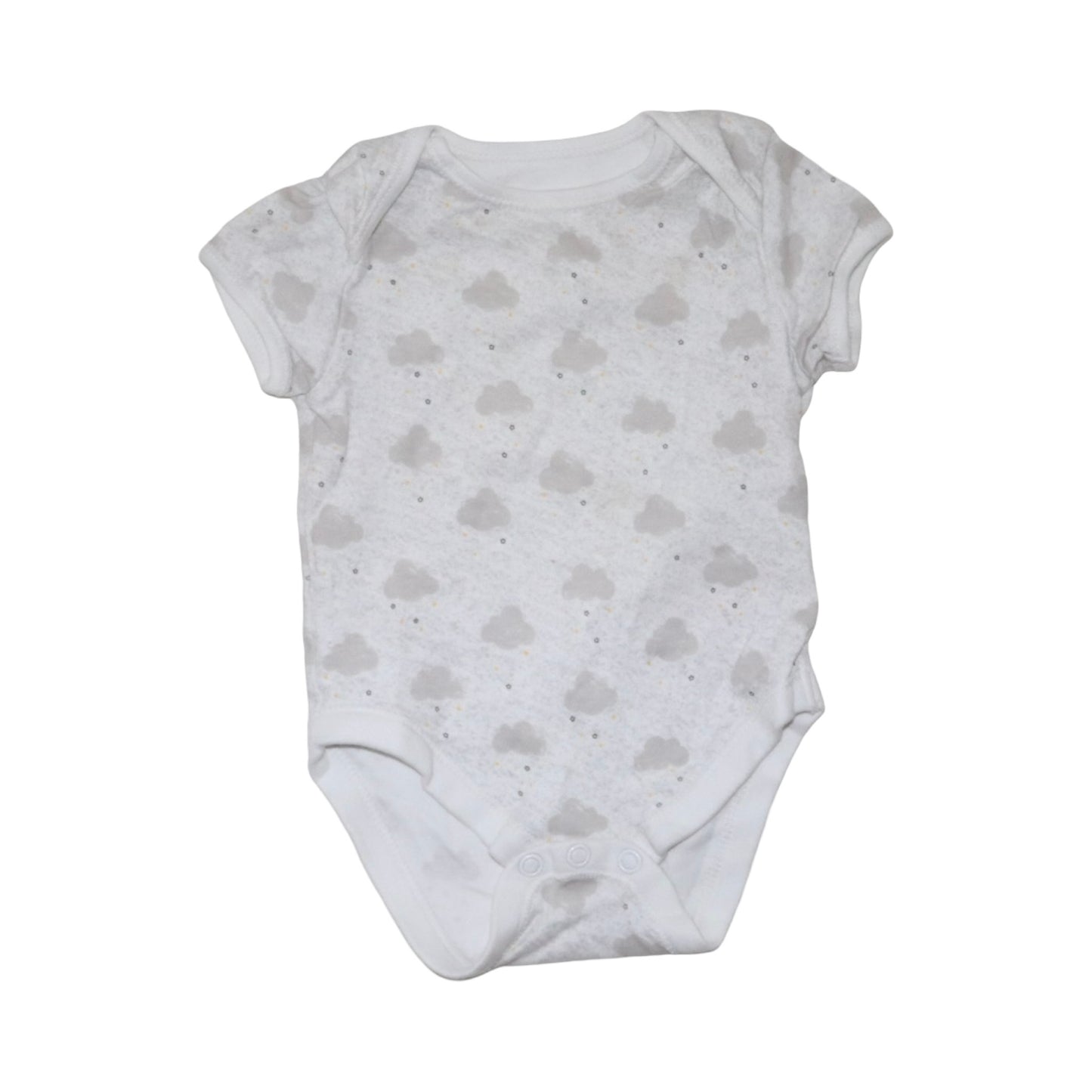 Kortärmad Body (3 Pack) från PRIMARK - Storlek 74 - Vit & Grå (Multi)
