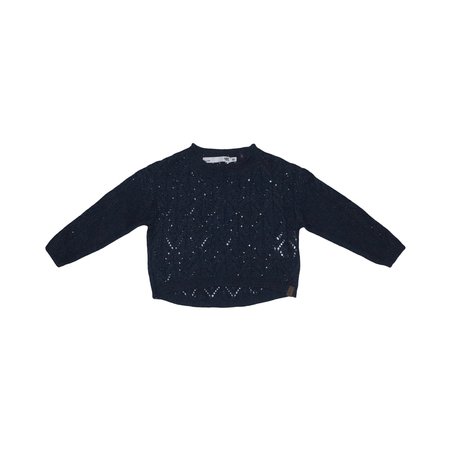 Stickad Tröja från 157 - Storlek 90 - Mörkblå