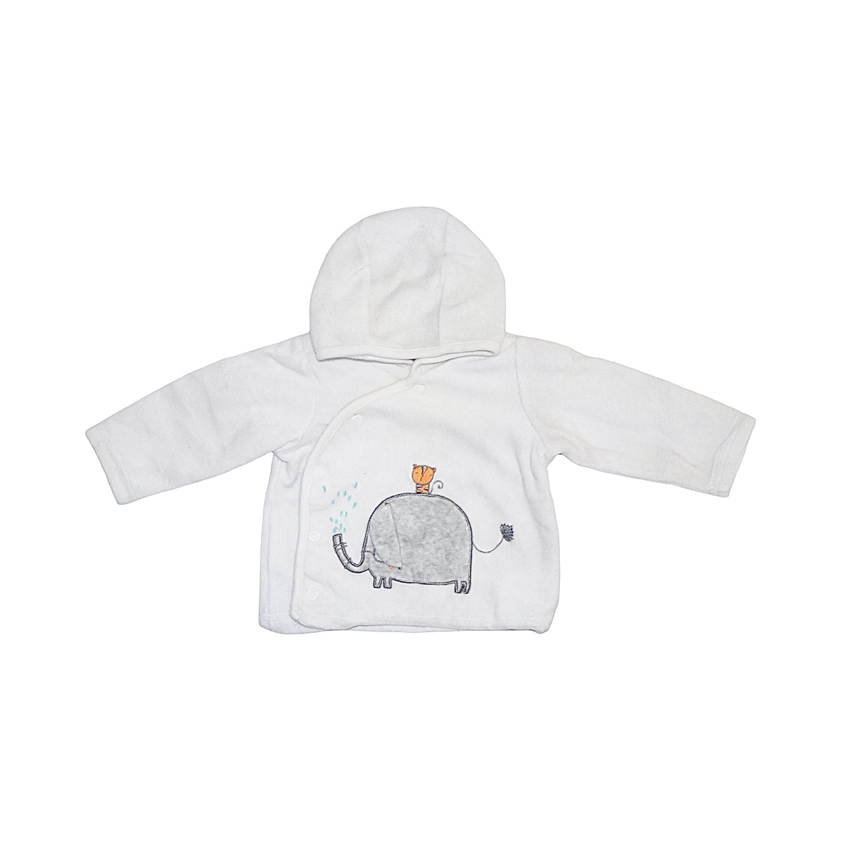 Mjuk Jacka från H&M - Storlek 62 - Vit & Grå