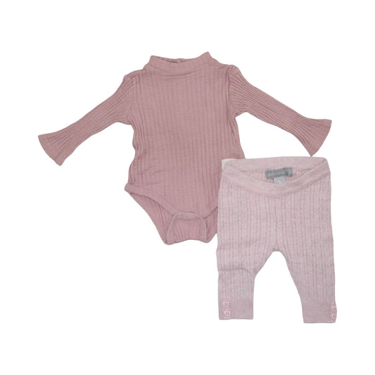 Långärmad Body & Byxor Matchande Set från earlydays & so cute - Storlek 68 - Rosa