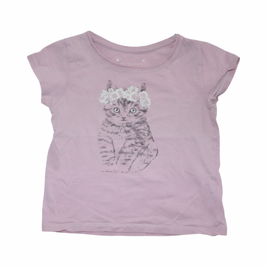 Kortärmad T-shirt från PRIMARK - Storlek 98 - Ljusrosa (Multi)