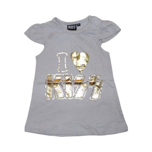 Kortärmad Klänning - Storlek 68 - Grå & Silver