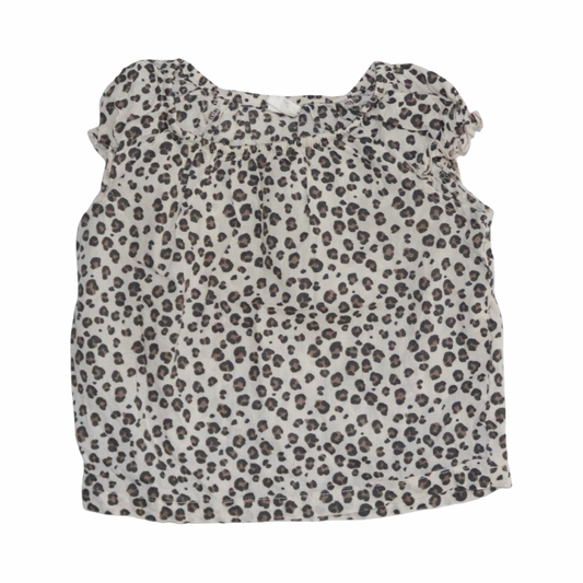 Kortärmad Blus från H&M - Storlek 68 - Beige & Brun