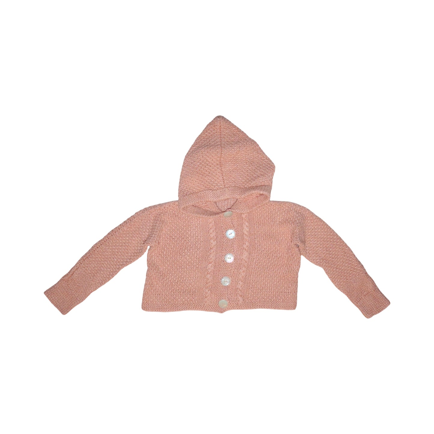 Stickad Kofta - Storlek 92 - Orange