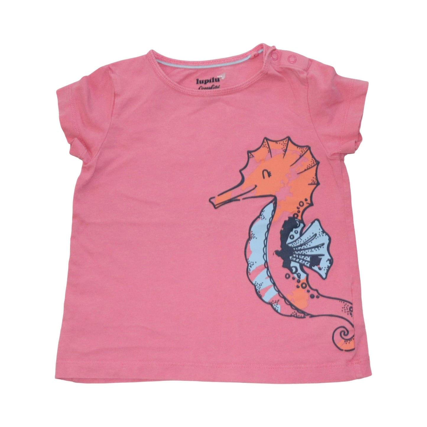 Kortärmad T-shirt (2 Pack) från lupilu - Storlek 86/92 - Vit & Rosa (Multi)