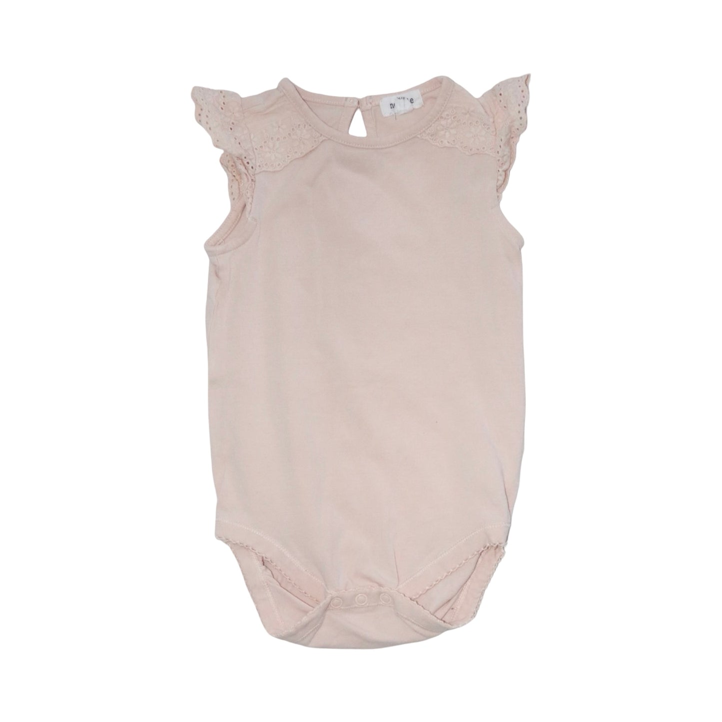 Kortärmad Body (2 Pack) från newbie - Storlek 86 - Ljusrosa & Vit (Multi)