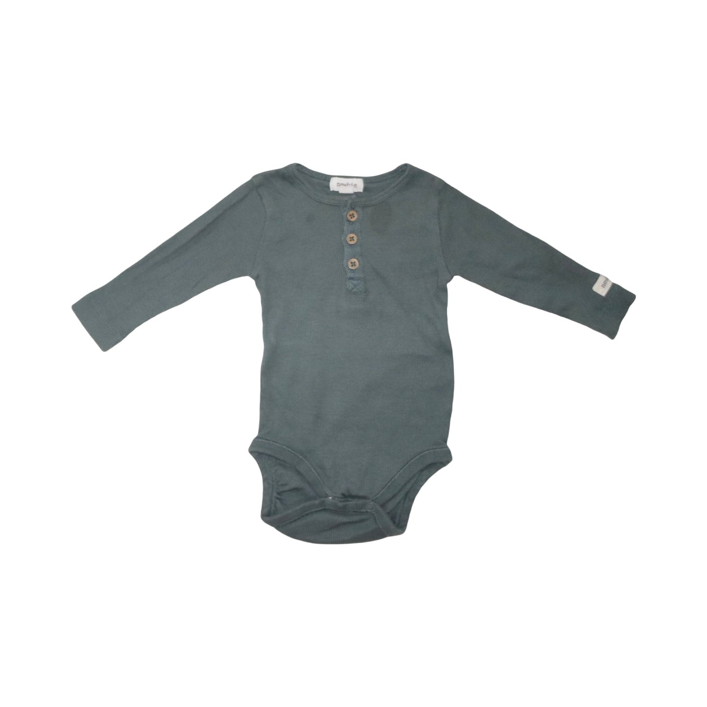 Långärmad Body (2 Pack) från newbie - Storlek 68 - Mörkgrön & Blå