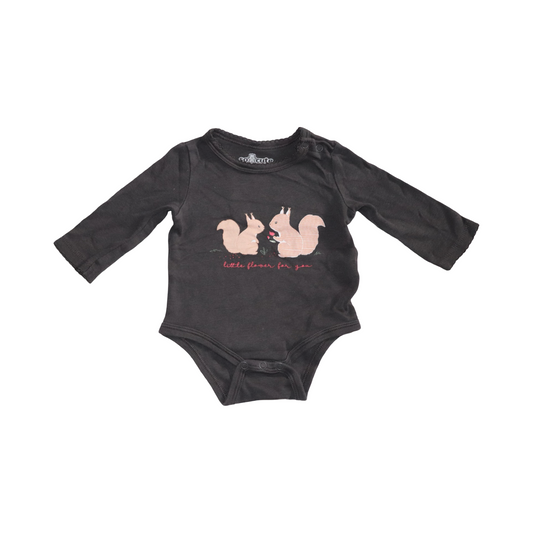 Långärmad Body från so cute - Storlek 68 - Mörkgrå (Multi)
