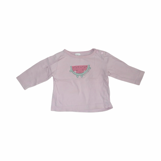 Långärmad T-shirt - Storlek 68 - Ljusrosa (Multi)