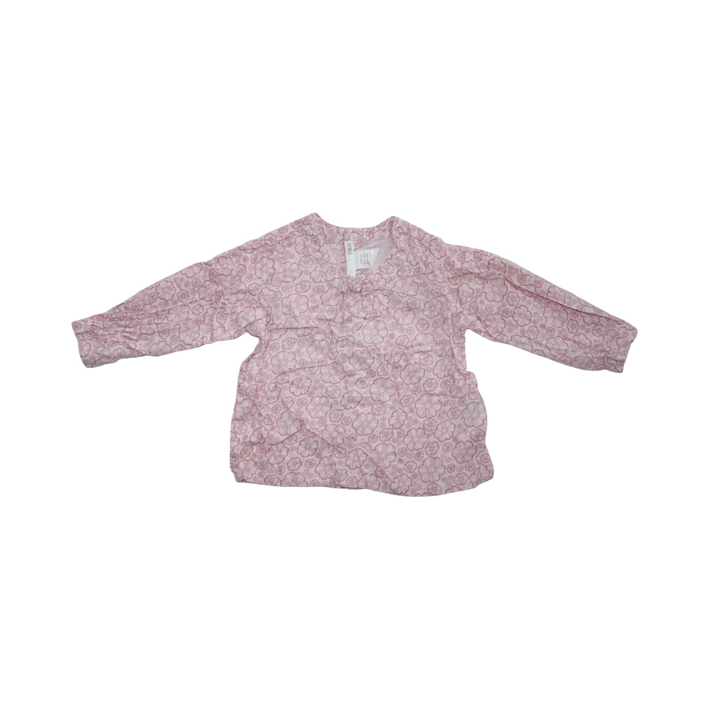 Långärmad Blus frän H&M - Storlek 74 - Ljusrosa