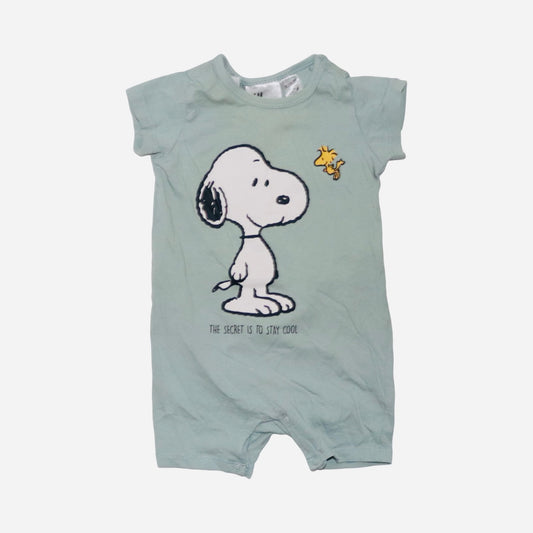 Kortärmad Pyjamas från H&M - Storlek 68 - Ljusgrön & Vit (Multi)