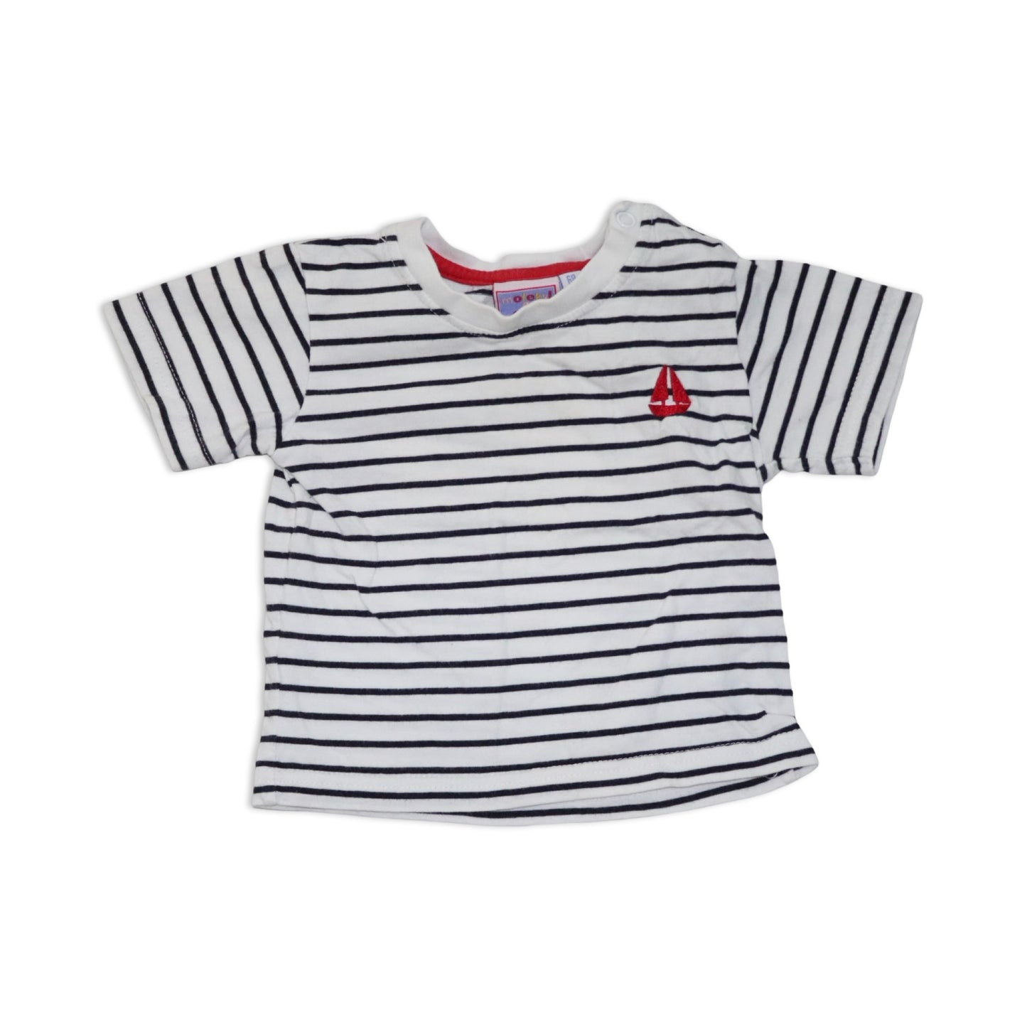 Kortärmad T-shirt från molekyl - Storlek 68 - Svart & Vit